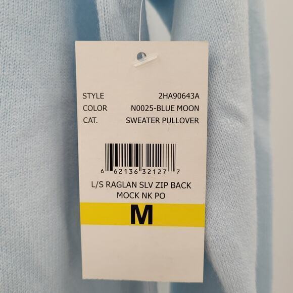 Debbie Morgan Soft Mock Neck Long Sleeve Zip Back Basic Pullover Sweater Top - Picture 7 of 12